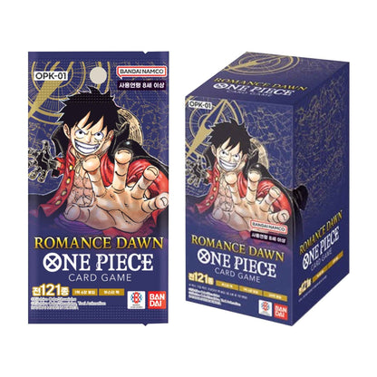 [OPK-01] One Piece TCG: Romance Dawn Booster Box (Korean) - box and pack