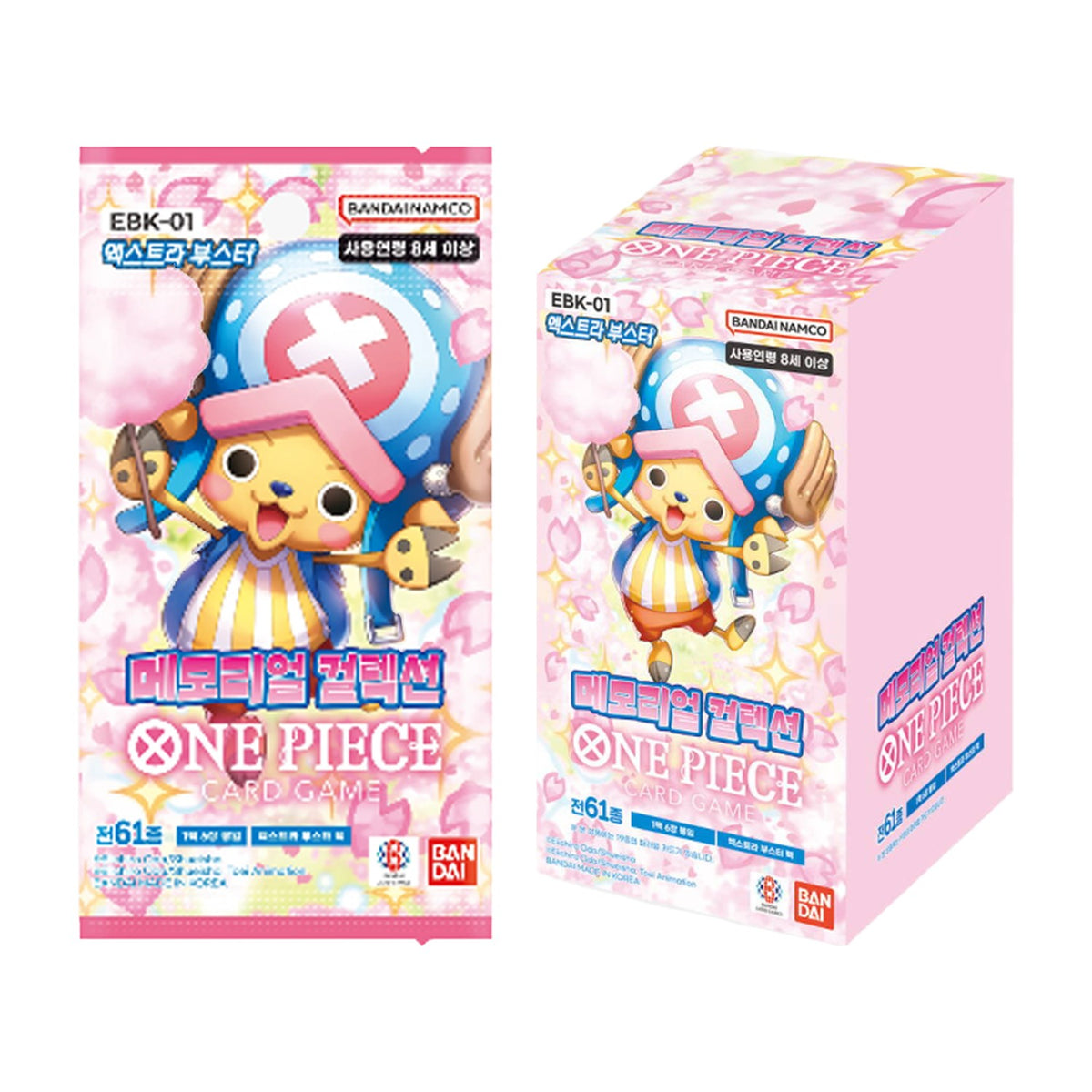 [EBK-01] One Piece TCG: Memorial Collection Booster Box (Korean) - box and pack