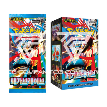 Pokémon TCG [MEGA] Mega Brave Booster Box (Korean, Sealed) - box and pack