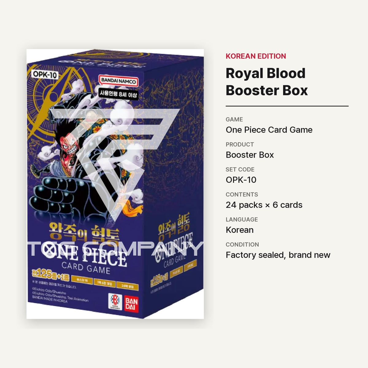 [OPK-10] One Piece TCG: Royal Blood Booster Box (Korean) - specifications
